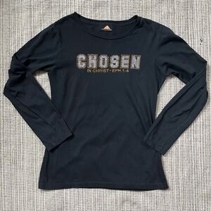 Black Long Sleeve Religious Shirt